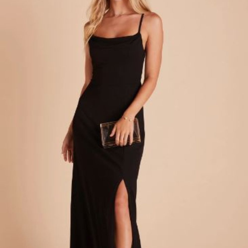 Black Crepe Bridesmaid Dress